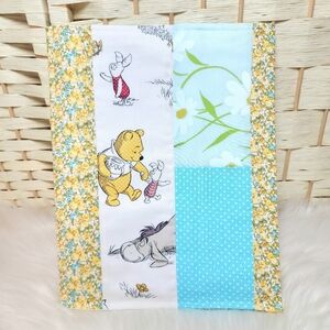 Handmade Quilted Winnie The Pooh  Notebook Cover With Pen Pocket